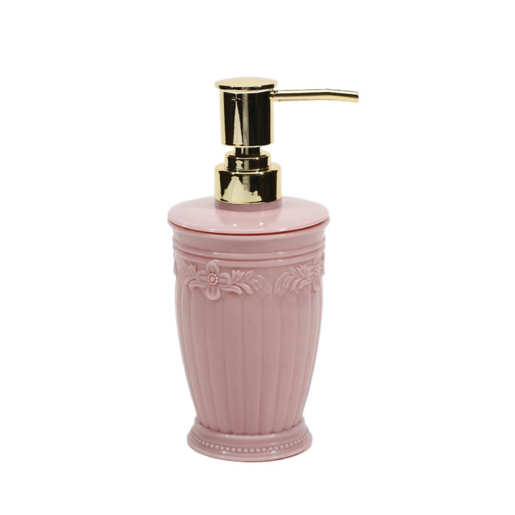 Stained Carved Empty Pump Refillable Bathroom Shampoo Shower Gel Bottles Dispenser Liquid Soap Dispenser Bath Gel Press