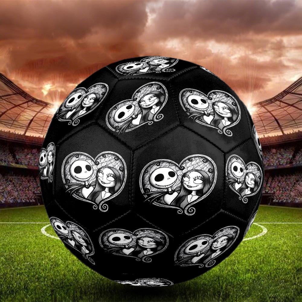 The Nightmare Before Christmas Theme Size 5 Soccer Ball, Suitable for Both Indoor and Outdoor Matches, a Gift Suitable for Everyone.
