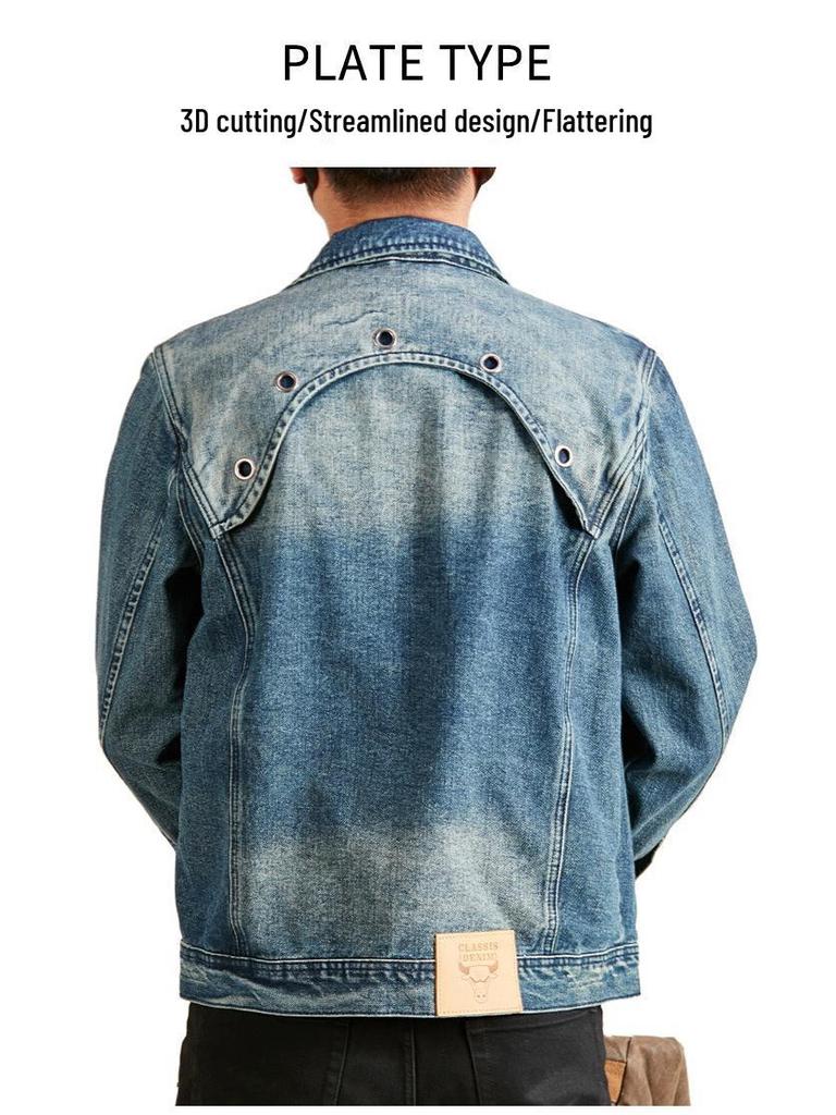 2025 Men's Retro Denim Jacket | American Vintage Style | Casual Outerwear