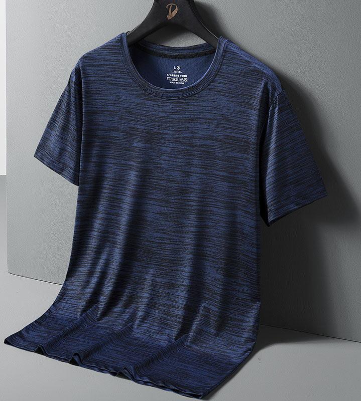 Мужская летняя футболка с рисунком бамбука, быстросохнущая, из ледяного шелка, размеры M-8XL, короткий рукав, круглый вырез