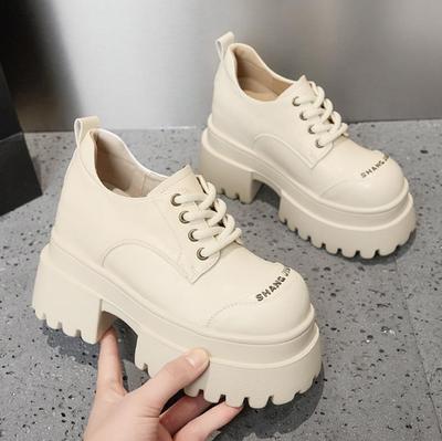 Мода 9,5 см Лакированная кожа Массивный каблук Мэри Джейн Пряжка Платформа Клиновидные Осенние туфли Ботильоны Мода Мэри Джейн Весенняя обувь