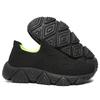 Men's Fashion Sports Shoes Breathable Thick Soled Black Outdoor Walking Shoes Anti Slip Men's Casual Daily Running Sports Shoes