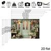 2D Floral Doorway Backdrop, Vintage Flower Shop with Potted Roses Background