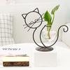 Милая кошка ретро железная ваза линия гидропонное растение ваза для цветов украшение для дома металлический держатель для растений скандинавский стиль железная ваза орнамент