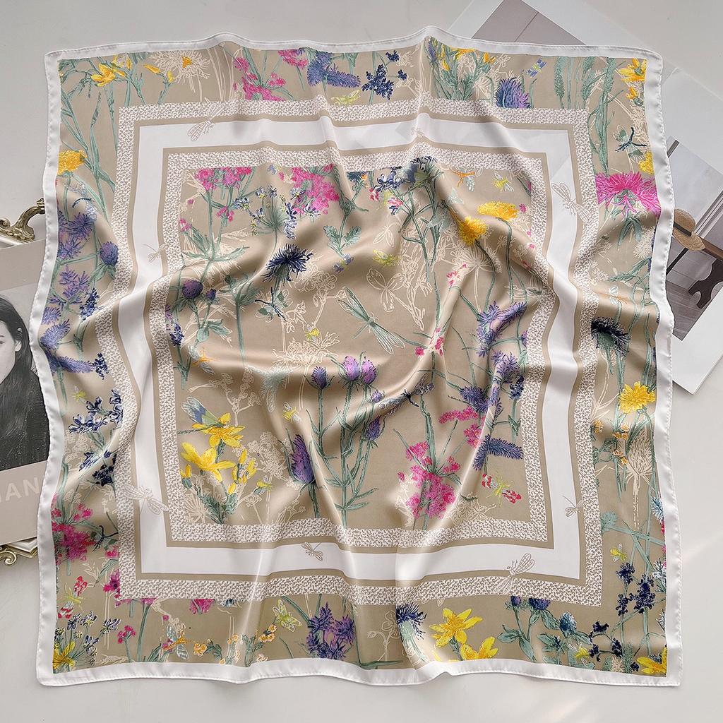 Spring/Summer Square Scarf Ladies' Luxurious & Elegant Paisley Printed Bandana Scarf, Perfect For Daily Wear And Gift Giving