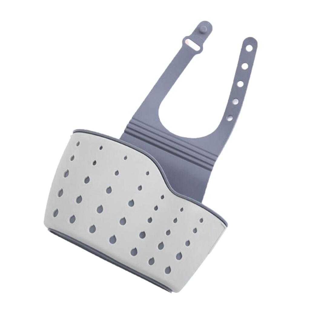 Силиконовая подвесная корзина для слива, регулируемая подвесная корзина для раковины, держатель для хранения кухонных принадлежностей для уборки