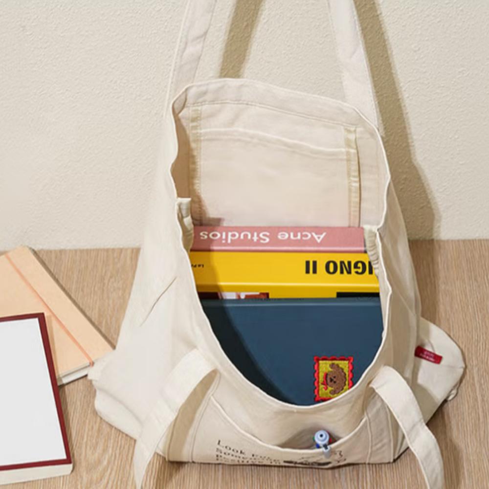 Эко-сумка карманного размера с Мишкой-заботой