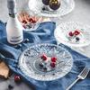 Круглая сервировочная тарелка Min Nai Diamond Glass