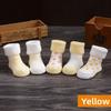 5 Pairs Pink Blue Newborn Socks Cotton Winter Socks New Floor Stocking  for 0-3 Years Old