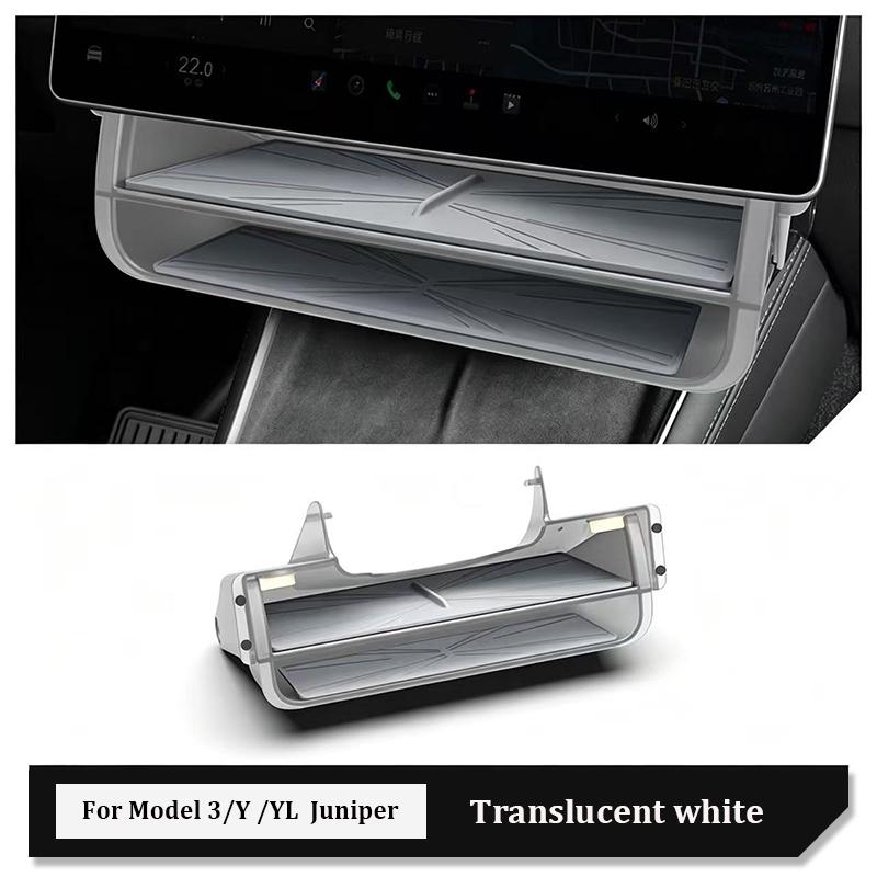 Center Console Screen Under Storage Box For Tesla Model YL/3/Y Juniper 2019-2026 Central Control Hidden Storage Organizer Tray