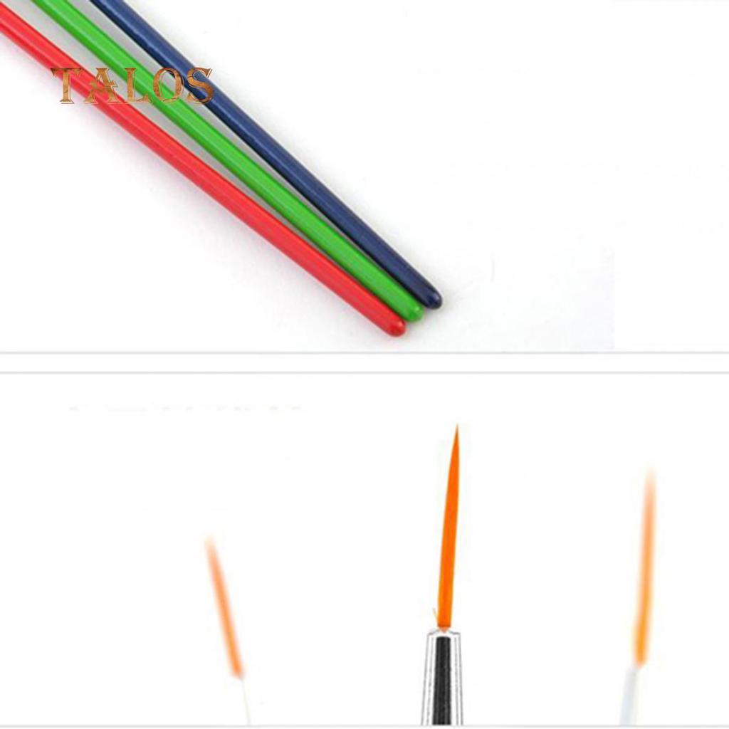 3 Pcs/Set Nail Art Fine Liner Design Detail Decor Painting Drawing DIY Pen Brush Nail Care