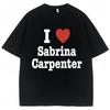 Винтажная футболка Sabrina Carpenter Short N Sweet Tour Оверсайз Унисекс Хип-Хоп Хлопковая футболка Мужская Женская Футболки Y2k Подарок для фанатов