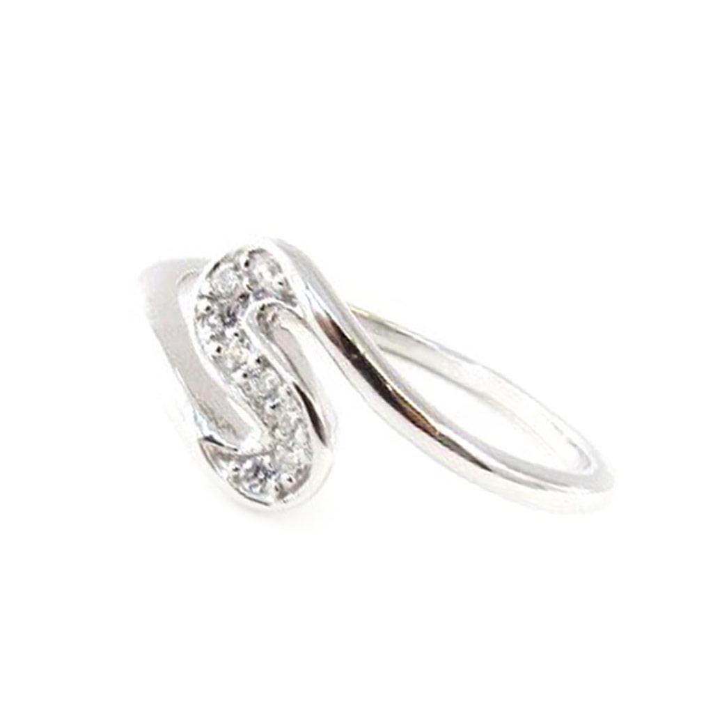 Белое серебряное кольцо 'Goddess'