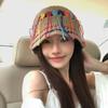 Корейская версия, свежая цветная вязаная панама с бахромой, женская, весна и осень, фото, дорожная, универсальная, повседневная, ретро-кепка