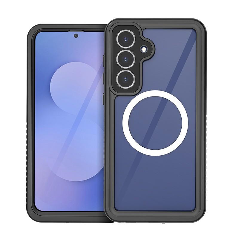 Waterproof Phone Case Galaxy S25 FE Shockproof Back Cover PET Material Black Slim Fit