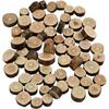 Wooden Discs - Creotime - 10-15 Mm - Ivory - 5 Pieces - 230 Grams