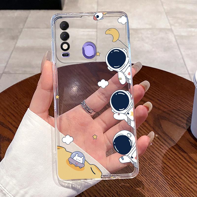For Tecno Spark 8 8T 8P 9T (India) 7 Pro 7T Case Clear Silicone Soft TPU Jelly Cover KG6 KG7H KG7 KF6 Cute Rabbit Cat Phone Case