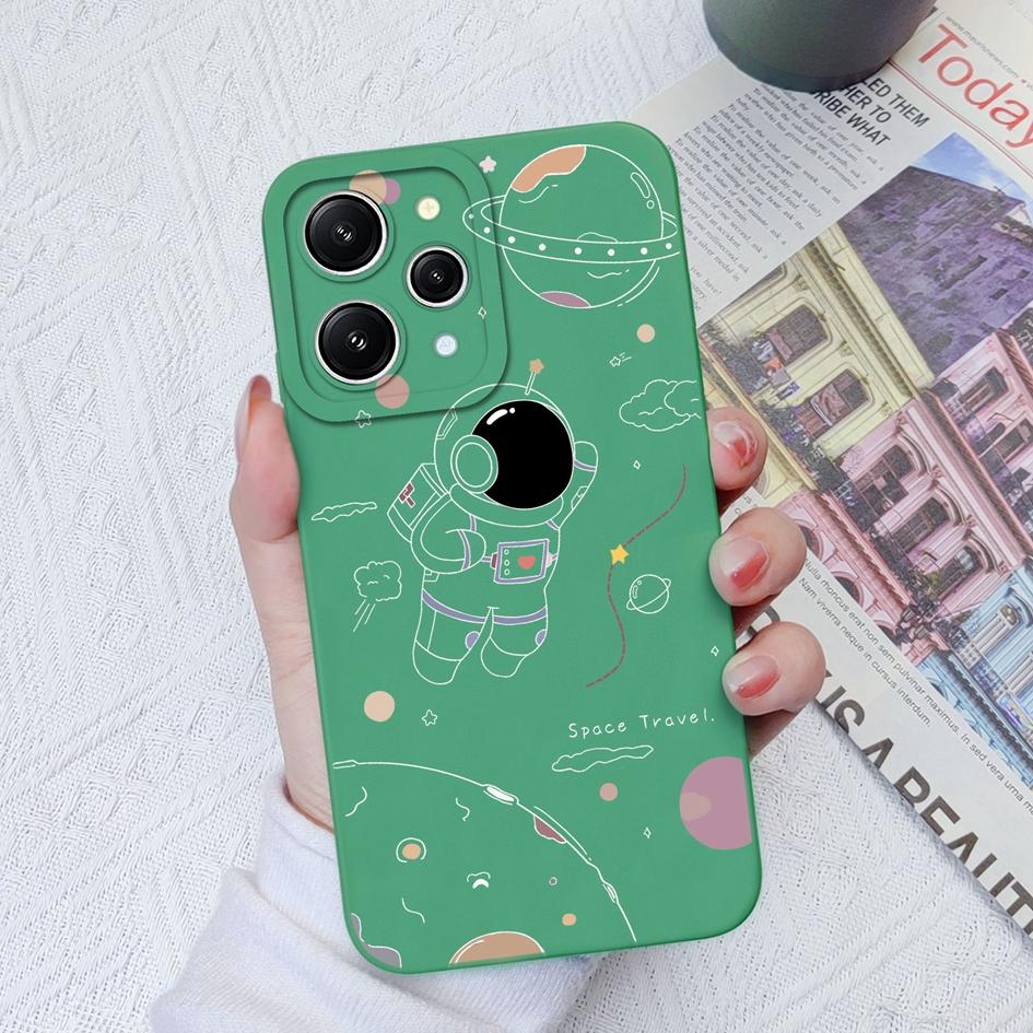 Для Xiaomi Redmi K60 12 10 9 8 9A 9C 10C 12C A1 + A2 + чехол для телефона противоударный матовый жидкий мягкий силиконовый чехол для телефона астронавта для Redmi бамперы