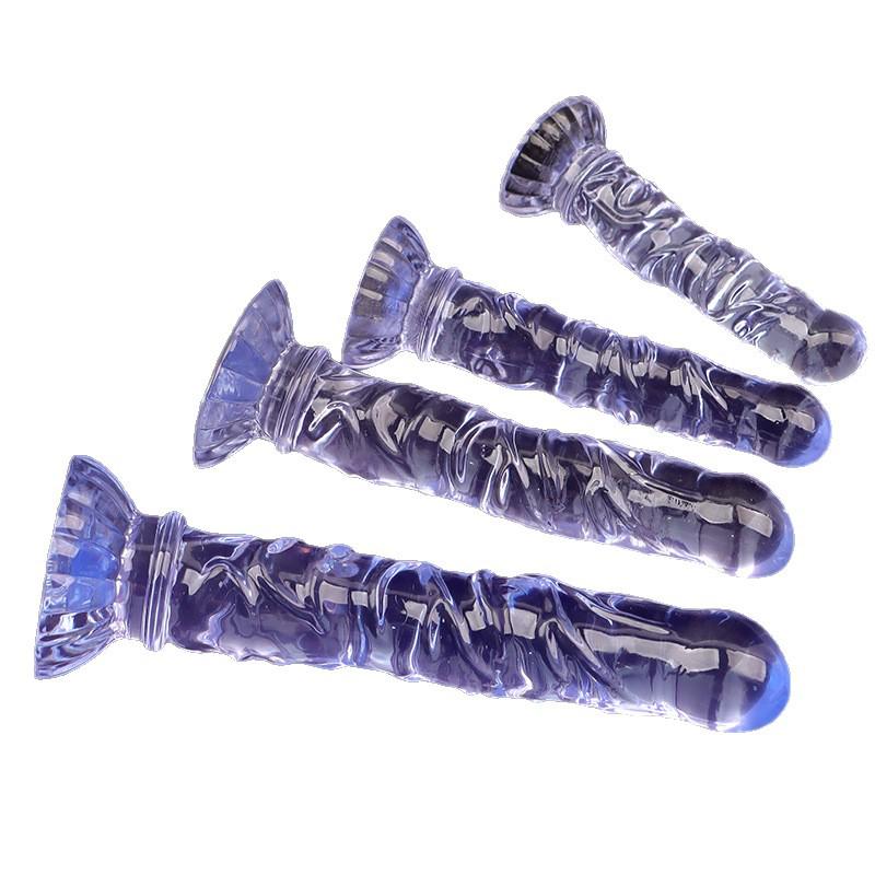 Mermaid Crystal Chrysanthemum Suction Cup Dildo & Threaded Anal Plug for Realistic Pleasure