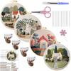 1set Vintage Garden Cottage DIY Embroidery Kit, Including Tools, Suitable for Beginners. Handmade Embroidery Fabric Material Kit