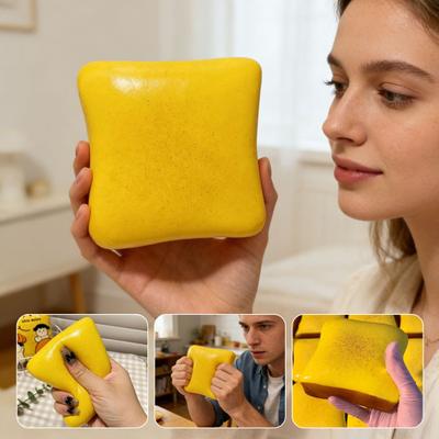 Игрушки с медленным отскоком Хлеб с маслом Сжимаемая игрушка Мягкая медленно поднимающаяся Игрушка-антистресс для пальцев Сенсорный подарок Сувенир на вечеринку