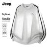 Jeep Мужская толстовка с капюшоном в стиле колор-блок
