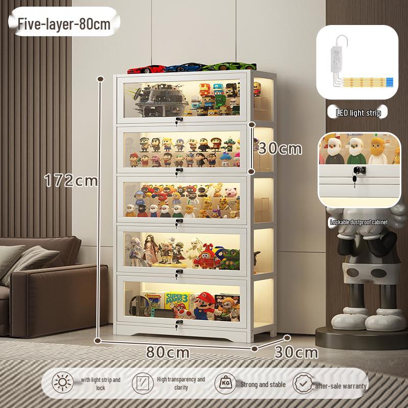 Акриловая стеклянная витрина с замком для игрушек и призов