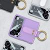Модный чехол со стеклом и кольцом для Samsung Galaxy Z Flip 3 5g, антидетонационный роскошный чехол для Flip3