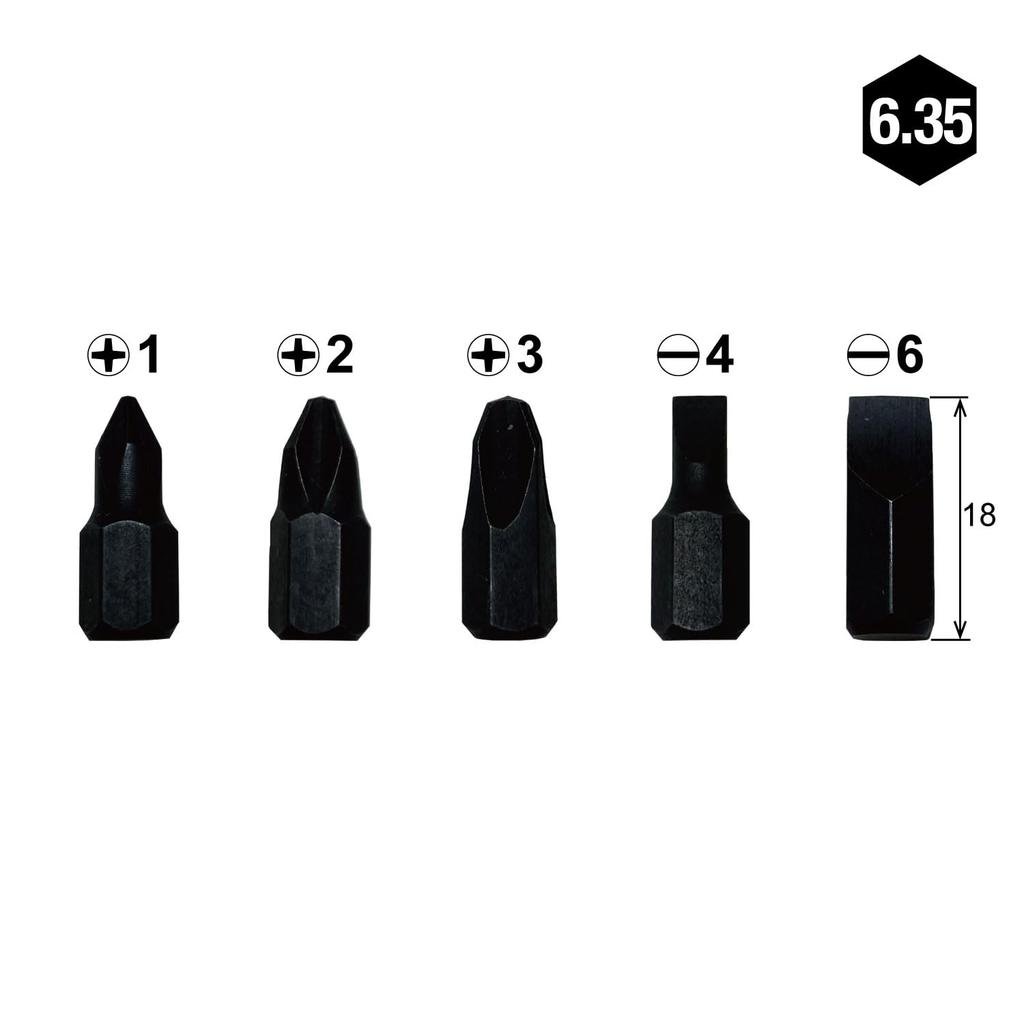 VESSEL Fine Mini Ratchet Straight with 5 Ultra-Thin Driver, Type, Bits, TD-24