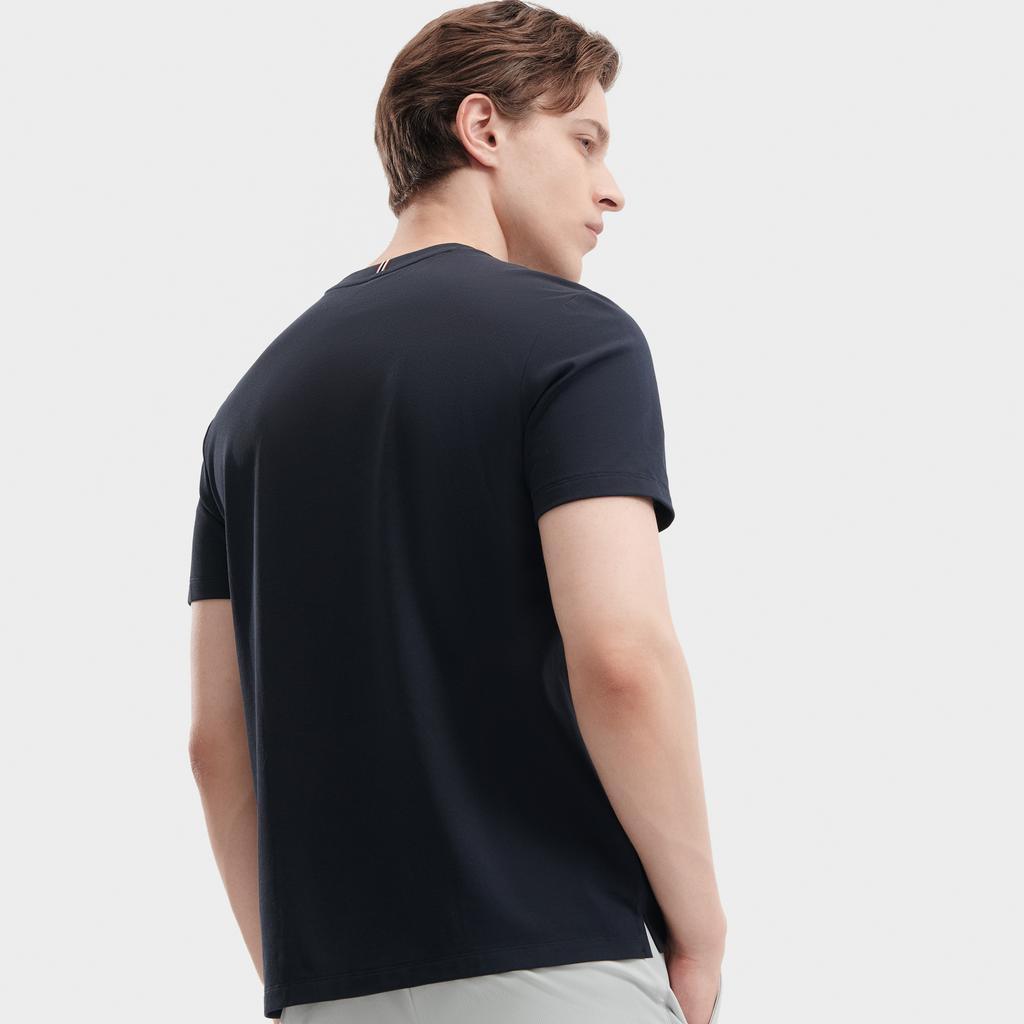 Fila Однотонная футболка с круглым вырезом, тонким коротким рукавом, мужские топы, легендарно-синий F11M421119FNV