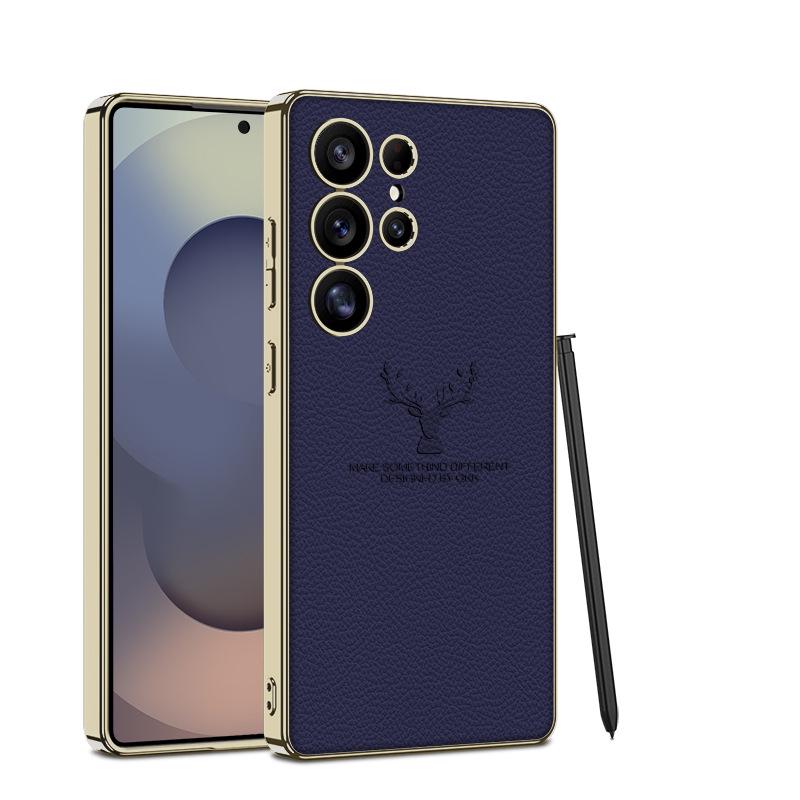Чехол для телефона Samsung S25 Ultra из гальванизированной кожи с текстурой оленя