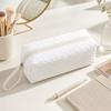 Zipper Closure Zipper Pouch Textured Surface Pencil Case High Quality Makeup Bag  Makeup Storage