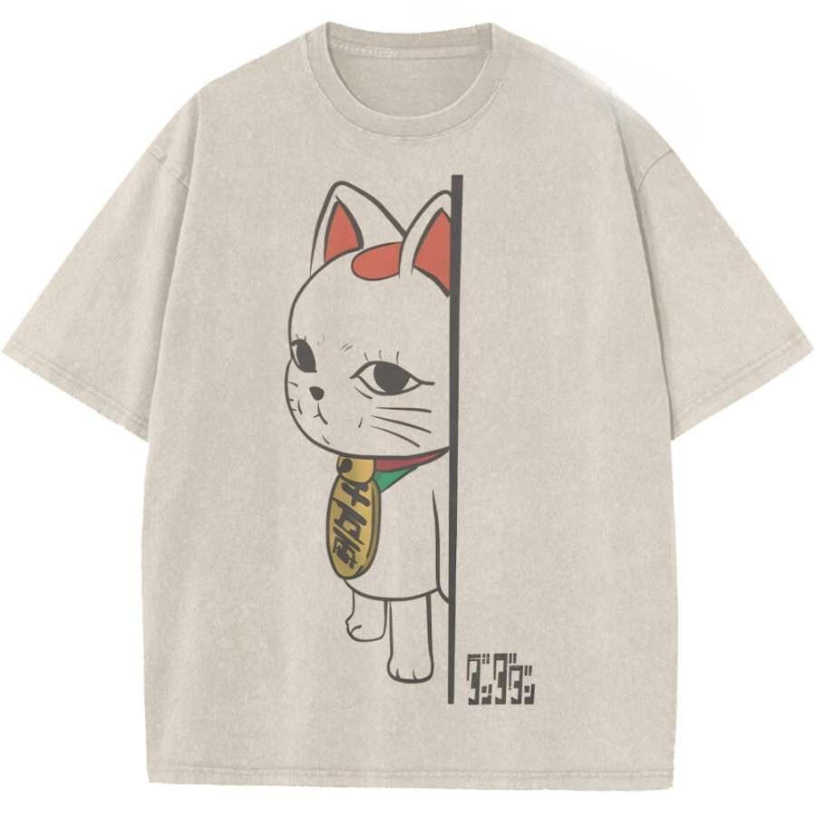 Dandadan Turbo Grandma Okarun Graphic T-shirt, washed, oversized, men's and women's Harajuku cotton clothing.