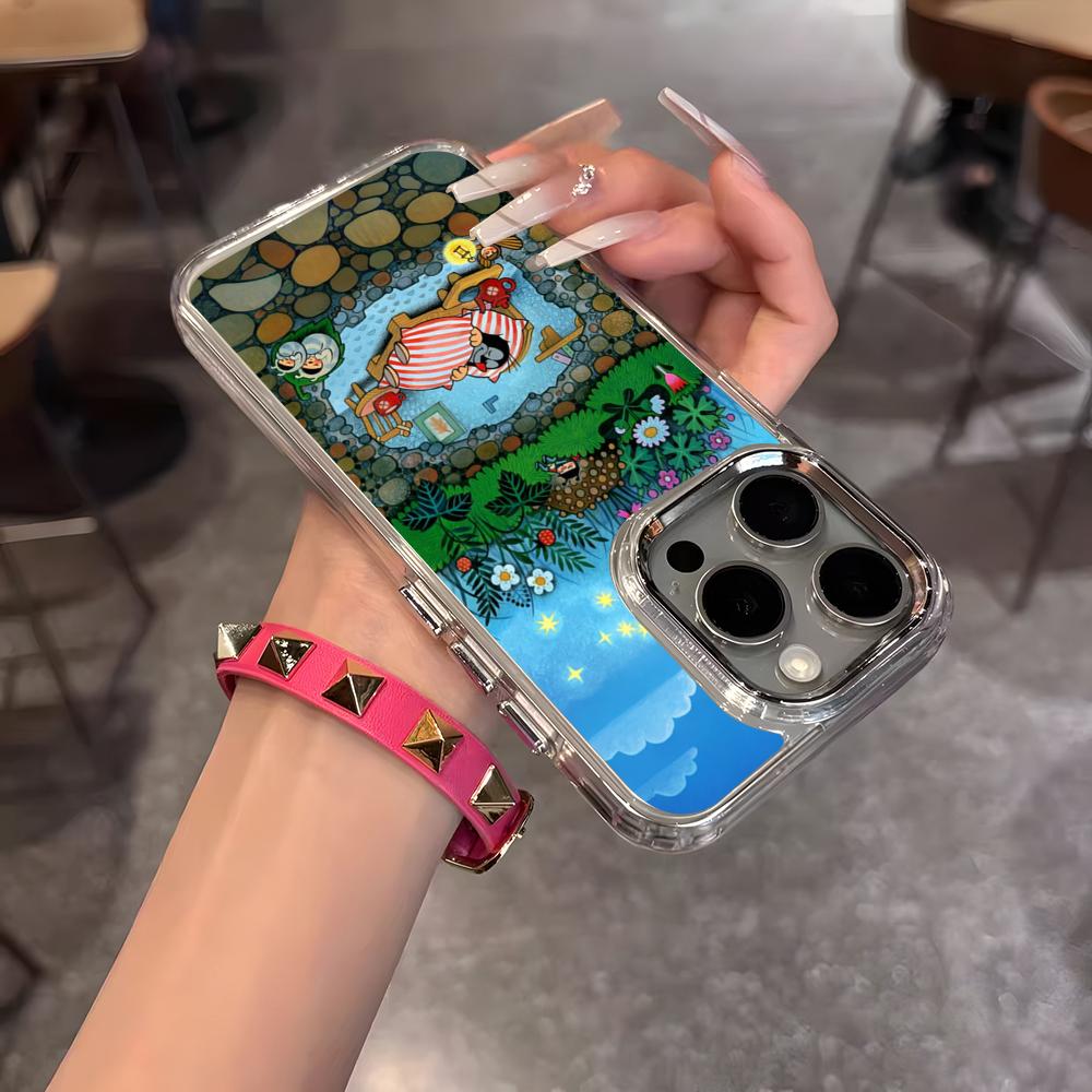 Аниме Кртик Чехол для телефона Для iPhone 17 Air 16 15 14 13 12 11 Pro Pro Max Plus Прозрачный Мягкий Чехол