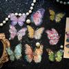 20 pcs Cold Foil Butterfly PET Stickers, Holographic Card Decor, 3D Journal Embellishments