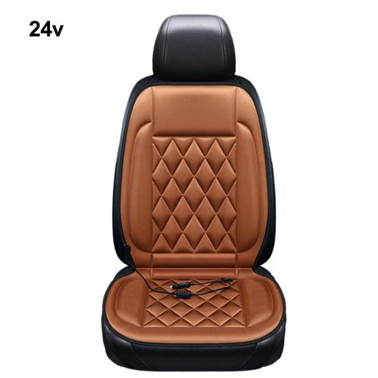 12V Heated Car Seat Cushion 2 Levels of Temperature Adjustable Seat Mat Overheat Protection Rhombus Texture Auto Seat Pad