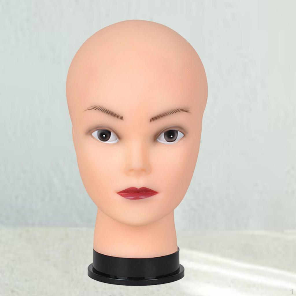 Bald Female Mannequin Head,Lightweight Professional,Sturdy Cosmetology Makeup Training Head for