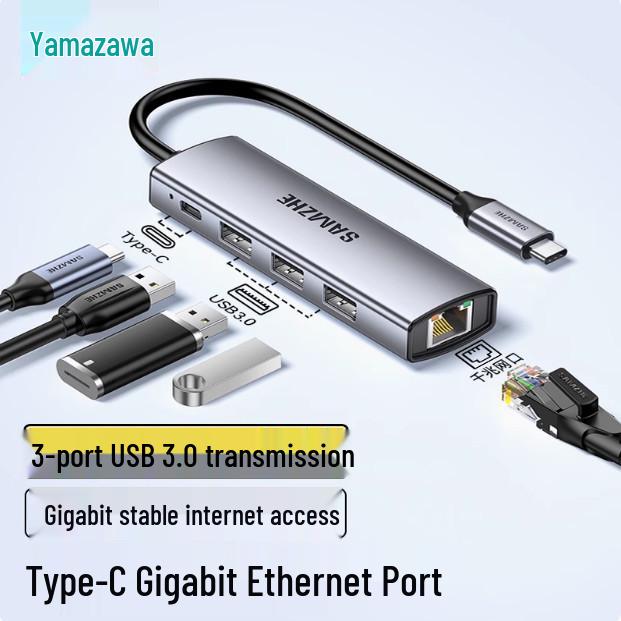 Док-станция ShanZe DKK6 USB-C: HDMI, Gigabit Ethernet, VGA, Аудио, USB-хаб.