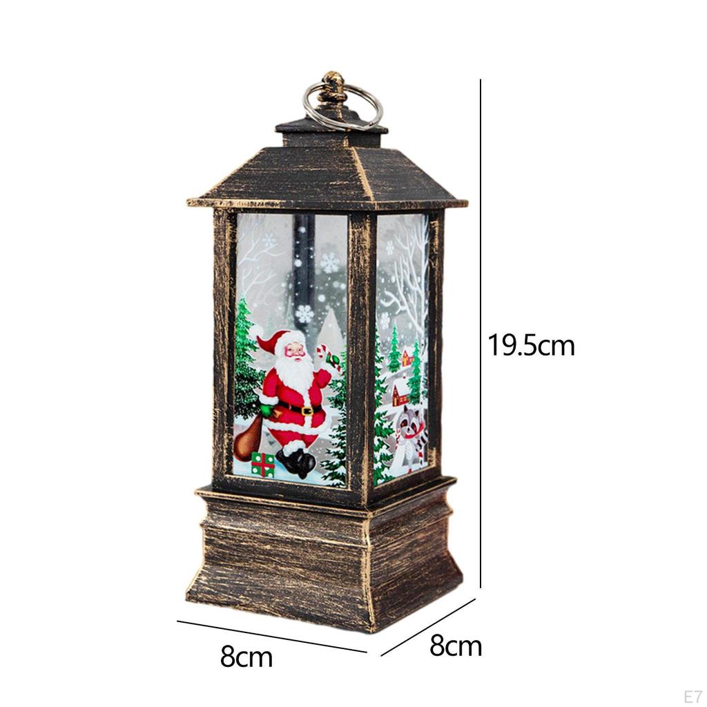 Christmas Hanging Lantern, Night Light, Desktop Lighting, 3x3x7.7 Inch Ornament