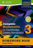 Книга Complete Mathematics for Cambridge Lower Secondary Homework Book 3 (First Edition) - Pack of 15