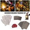20Pcs/Set Welding Practice Kit Heavy Duty Welding Coupons Beginner Welding Training Plate DIY Welding Skills Enhancement Metal Sheet