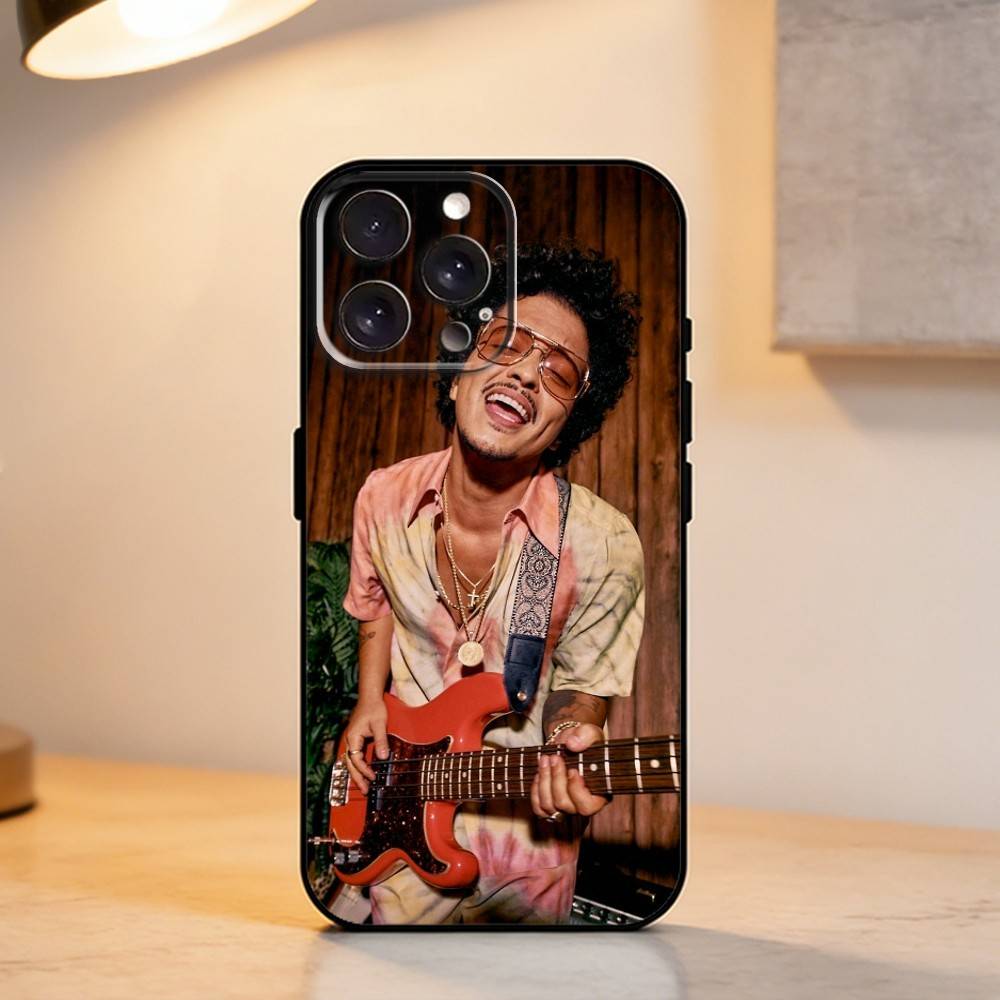 V-Винтажный Pop S-Певец B-Бруно Марс Чехол для телефона для iPhone 17,16,15,14,13,12,11 Plus,Pro Max,XS,Мягкий силиконовый черный чехол