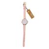 Watch Snoopy Analog Leather Belt Watercolor Illustration Pink [Fieldwork] Women's PNT033-2