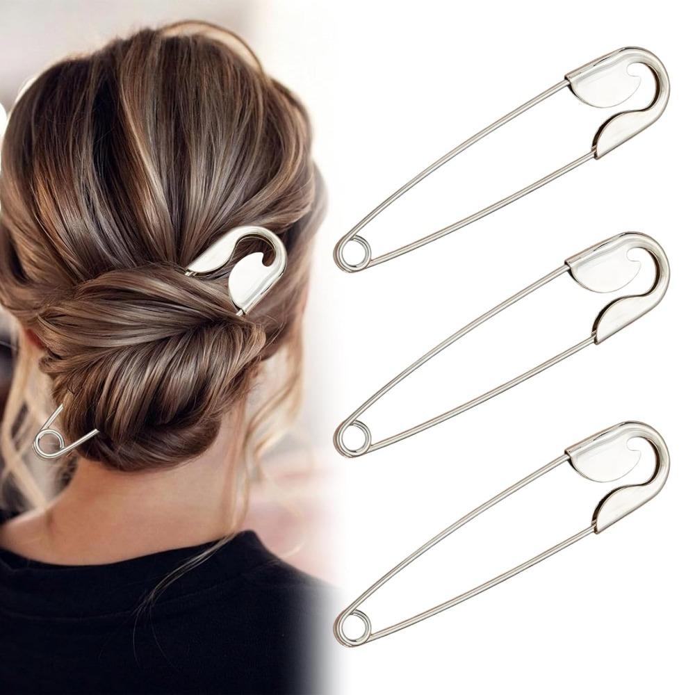 3-piece set of metal hair clips, women's French hair clips, 2026 new elegant and durable hair clips, suitable for updos, buns, and top knots