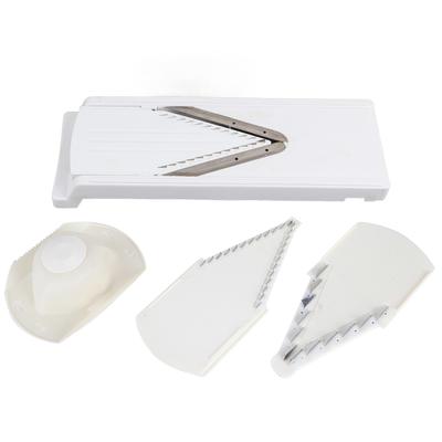 Многофункциональная бытовая V-образная терка-слайсер с защитой для рук, лезвие из нержавеющей стали