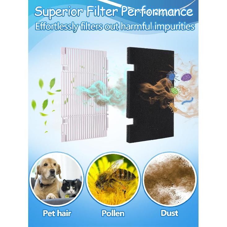 Acostop RV Air Conditioner Replacement Filters - 6 Pack 7.5''X14''X0.5'' AC Filter Compatible With Dometic Filter Numbers 3313107.103 & 3105012.003,