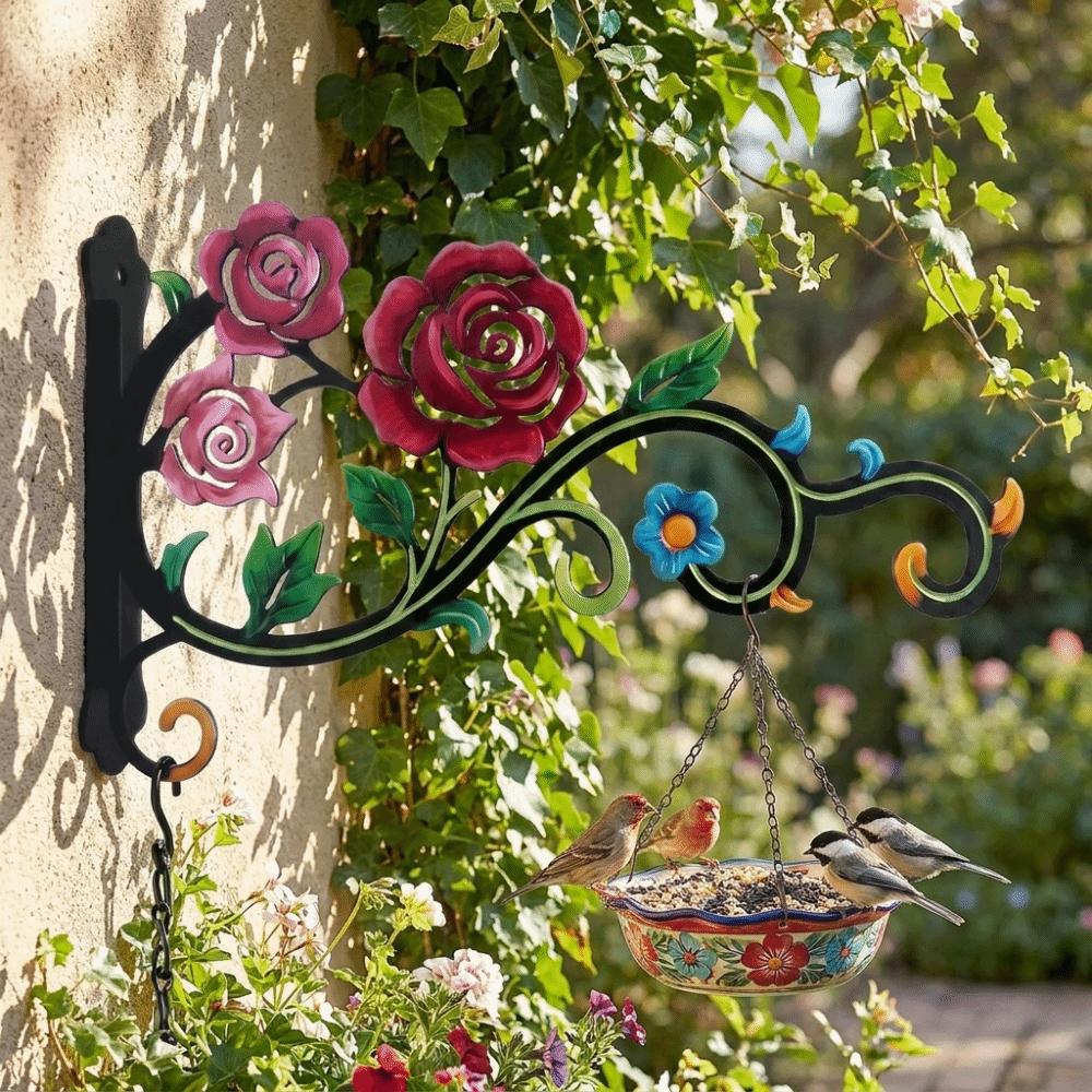 Rustproof Metal Plant Hook Hollow Flower Basket Hook Outdoor Hanging Hook Courtyard Decoration