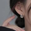 Элегантные серебряные серьги двойной слой для женщин – Модный дизайн высокого класса 2025