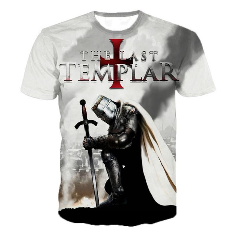 Summer Universe Sports 3D Printing Knight Templar Fashion Casual T-shirt Men's Women's Hip Hop Harajuku Casual Tops