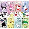 8/16 Листов Sanrio Микс Куроми Моя Мелоди Пазл Аниме Наклейки Собери Лицо Собери Мультяшная Игра Наклейка Собери Пазл Наклейка
